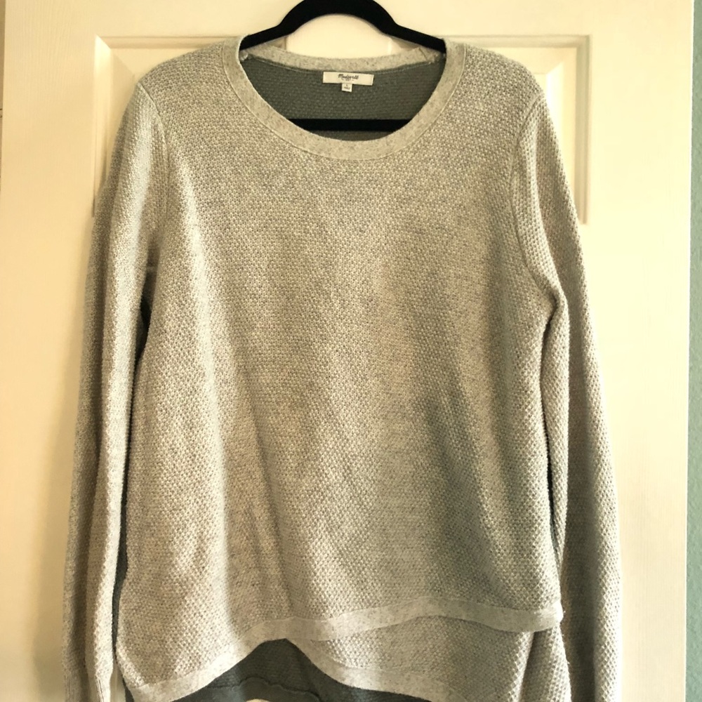 Light Grey and Charcoal waffle weave sweater